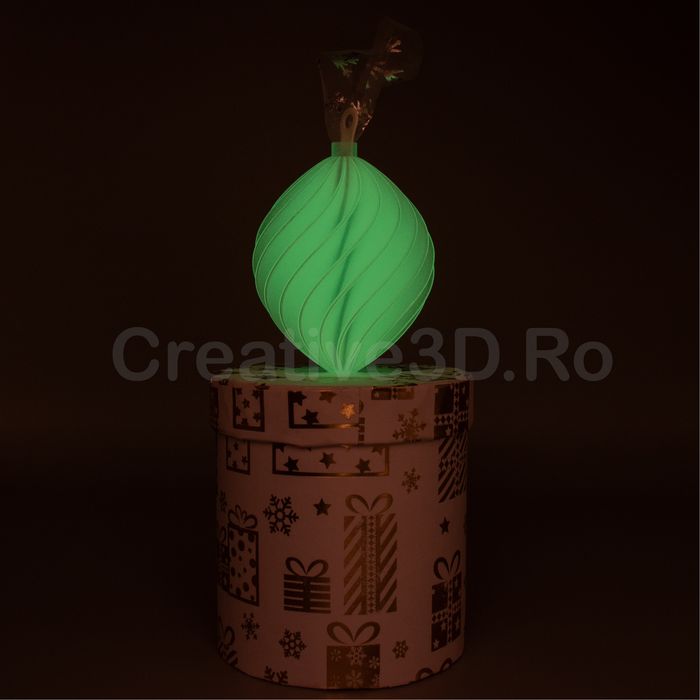 Glob de Craciun Spiral Cadou 90x100mm - multiple culori disponibile