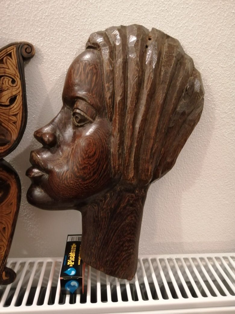 Mască africană, statuetă, sculptura în lemn
