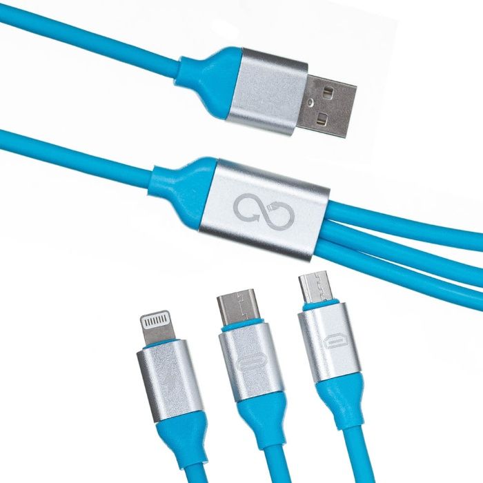Cablu incarcare 3 in 1 - Trinity Lightning, Micro-USB si USB Type-C