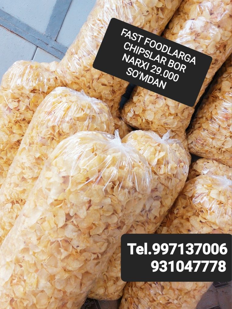 Chips feysfoodlarga yetkarib berish xizmati bilan