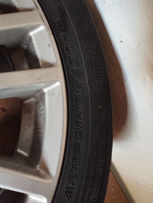 Set 4 Jante aliaj originale Mitsubishi 16" + Anvelope