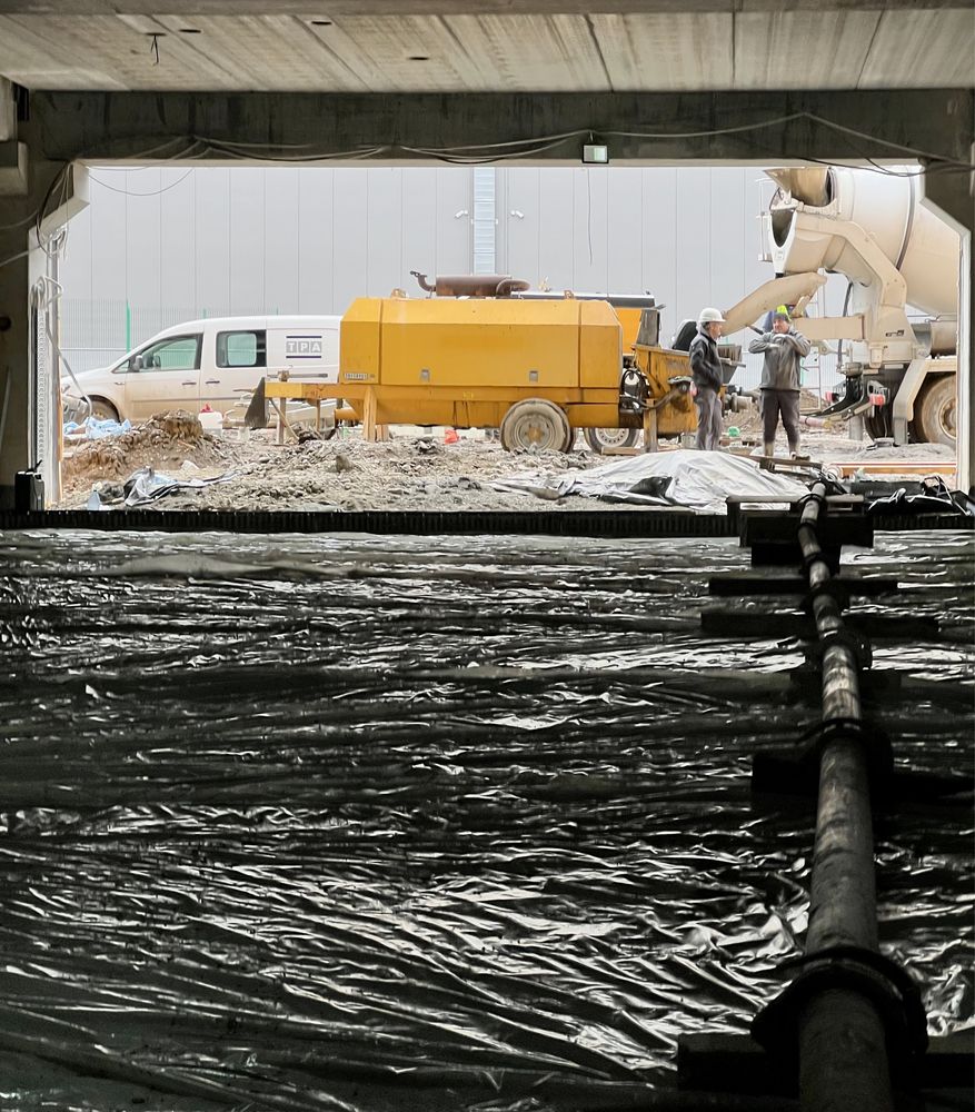 Pompa de beton stationara Putzmeister radier fundatii cofraj