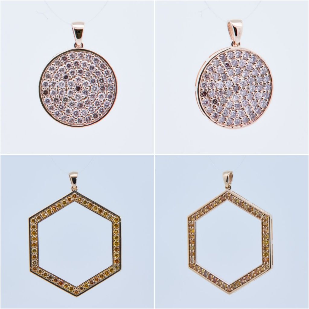 Bijuterii aur 14k cu diamante + câteva pietre prețioase
