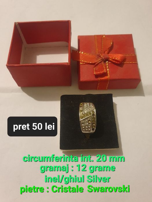 Inel/ghiul Silver cu pietre Swarovski