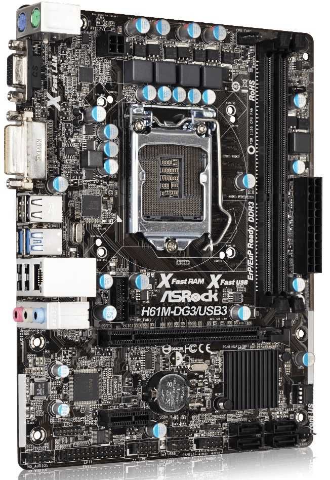 Дъно Дънна платка ASRock H61M-DG3/USB3 LGA 1155 DDR3