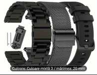 Curea ceas 20mm inox si silicon