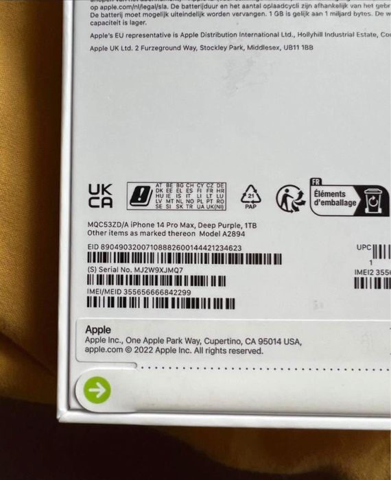 Iphone 14 Pro Max , Deep Purple, 1TB
