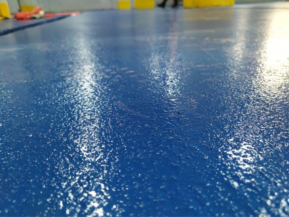 Промышленные Полимерные наливные полы разметка