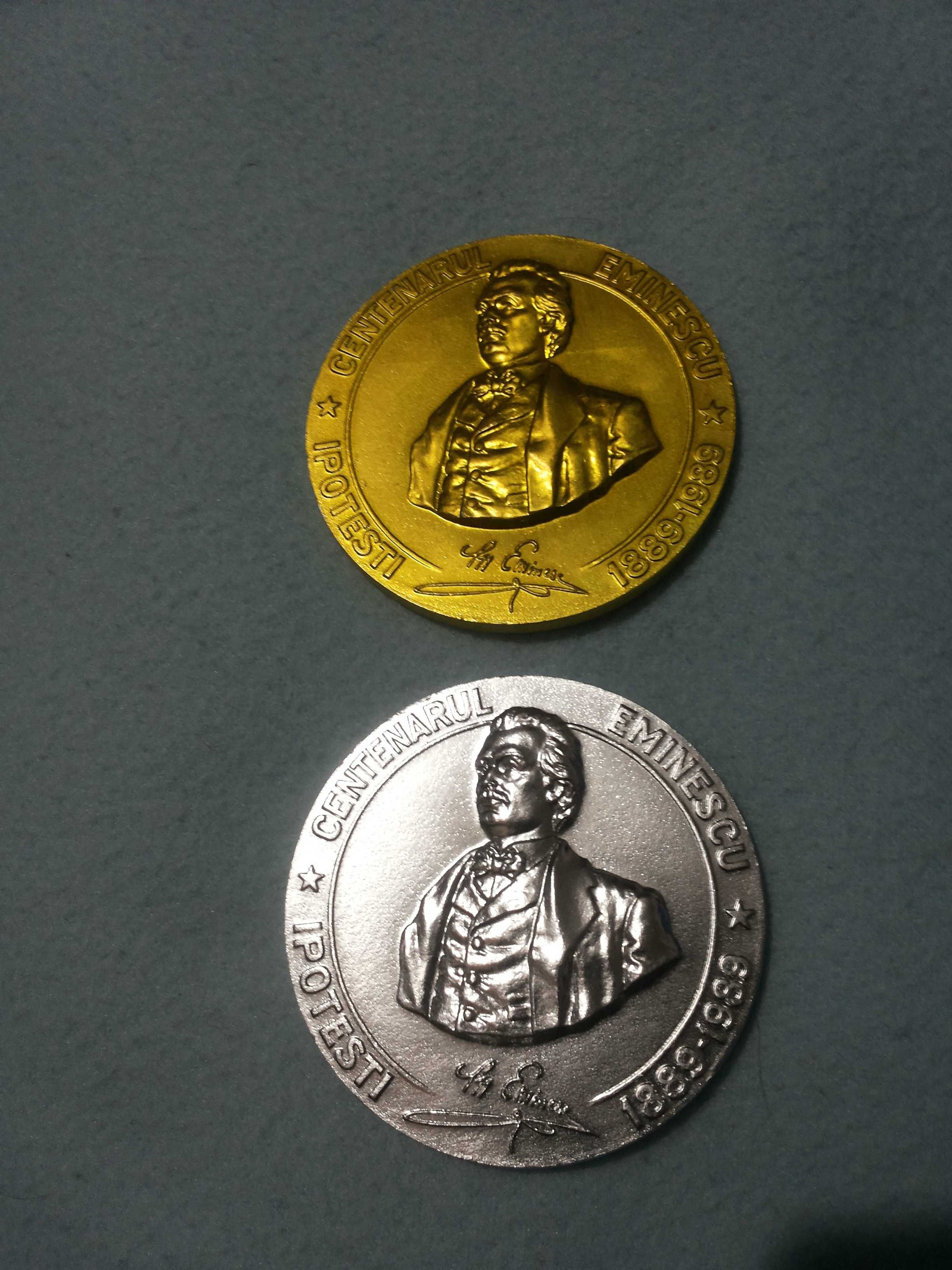 medalii "Expozitia filatelica Mihai Eminescu Botosani 1989"