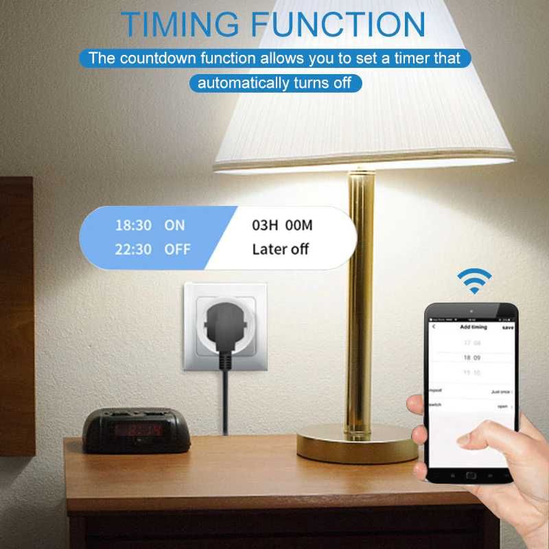 Priza wifi Smart inteligenta Tuya Alexa 20A