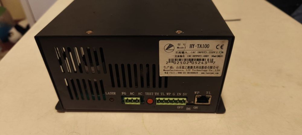 Sursa laser 100W pentru tub reci 700 lei
Maxim 10 ore de funcționare