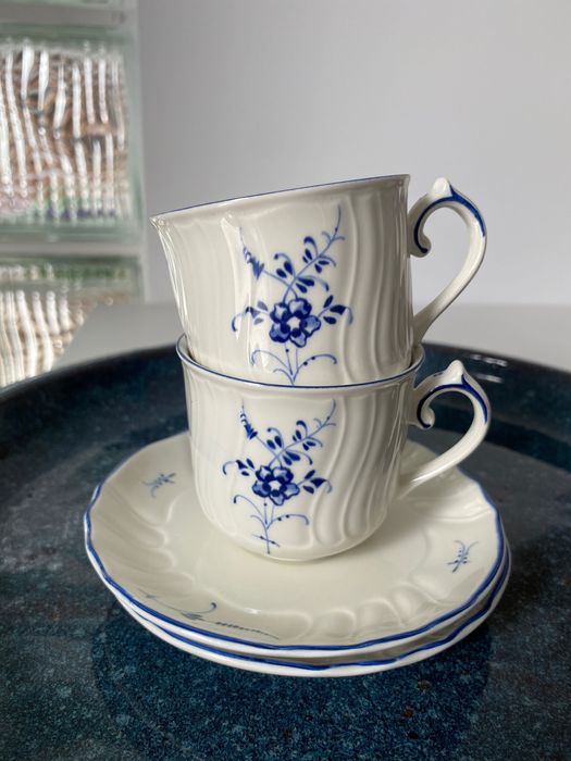 2 cești de cafea cu farfurioare Villeroy & Boch  Vieux Luxembourg