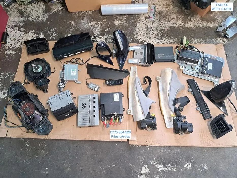 Subwoofer harman/kardon SAM modul bluetooth amplificator audio ceasuri bord benzina cd player audio oglinda stg dr grila ventilatie calculator suspensie mercedes s class w221 2005-2013