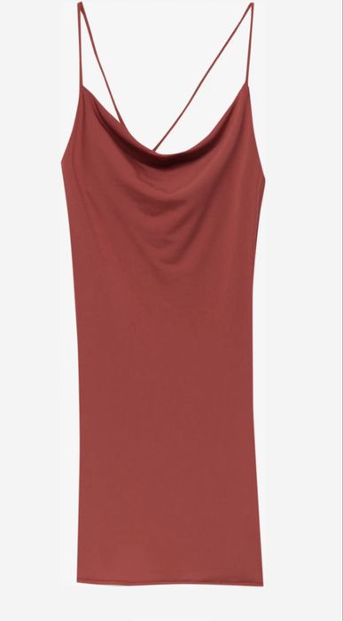 Червена къса рокля Pull&Bear