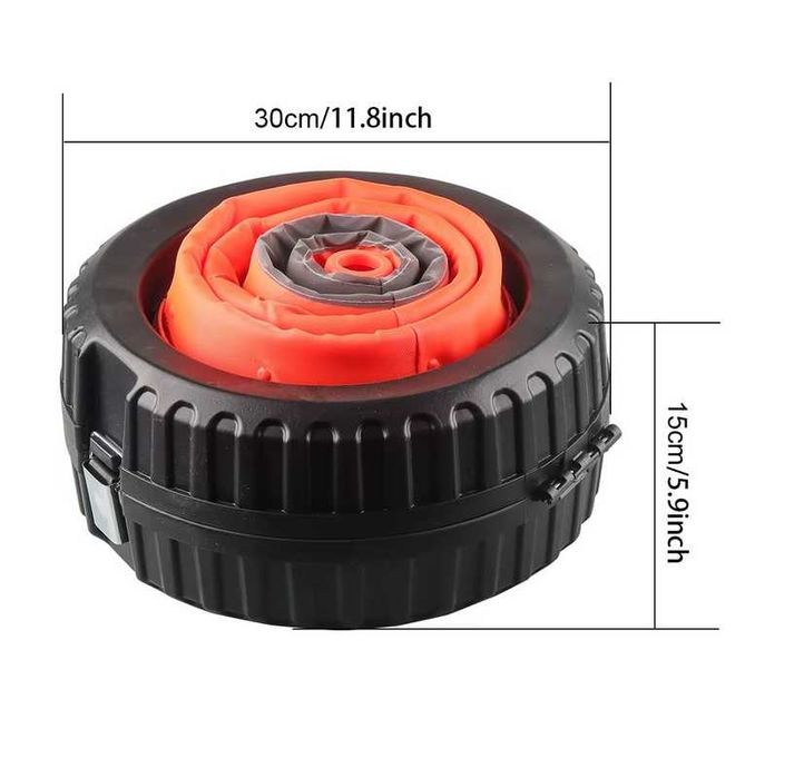 Авариен комплект за автомобил с конус и Кабели за ток, Дъждобран и др.