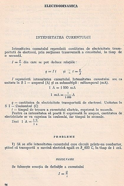 Culegere de probleme de fizica pentru scoala generala Vintila 1969