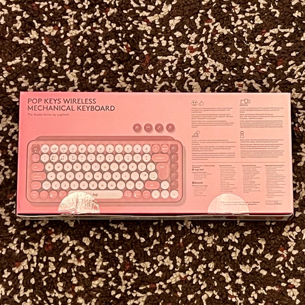 Nou Garantie Tastatura mecanica Logitech Pop Keys roz