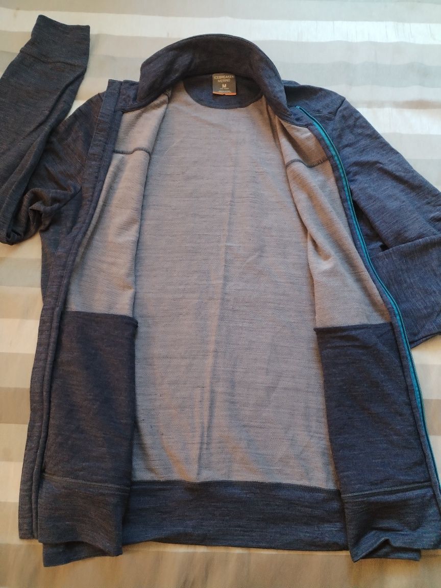 icebreaker Men's Long Sleeve Zip Jacket - мъжко мерино горнище