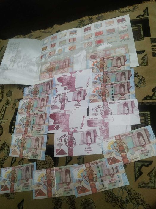 Полный Набор банкнот Шелковый путь 18 штук в буклете  в прессе