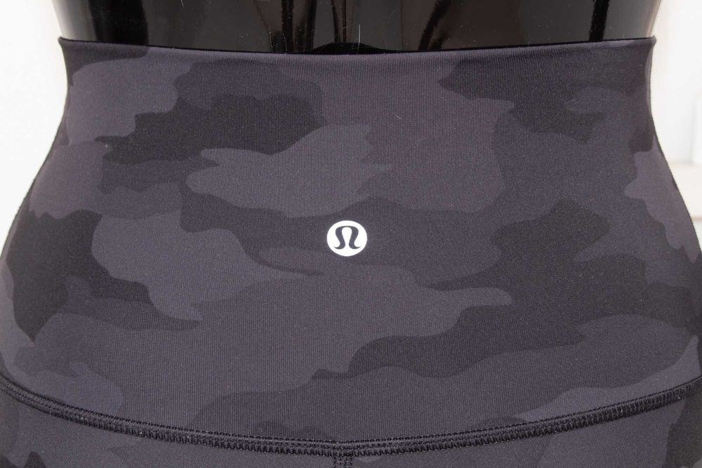 Lululemon Wunder оригинален дамски клин черен камофлаж висока талия XS