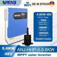 Invertor solar MPPT hibrid off-grid kit paralel 5,6KW 48 cu modul WiFi