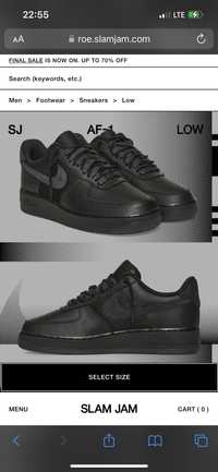 Nike airforce 1 slam jam 42