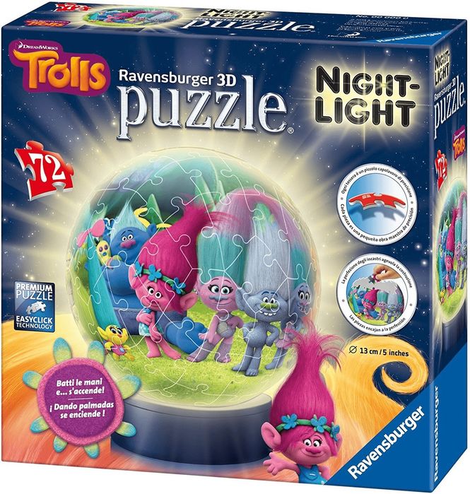 Ravensburger puzzle, Trolls, lampa de veghe