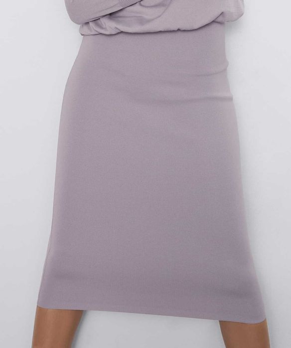 Fusta U C of Benetton, din jersee (tricot) fin, M, L, XL, 2XL