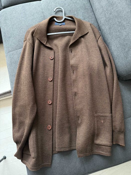Като нов автентичен кардиган Burberry мериносова вълна за мъже L