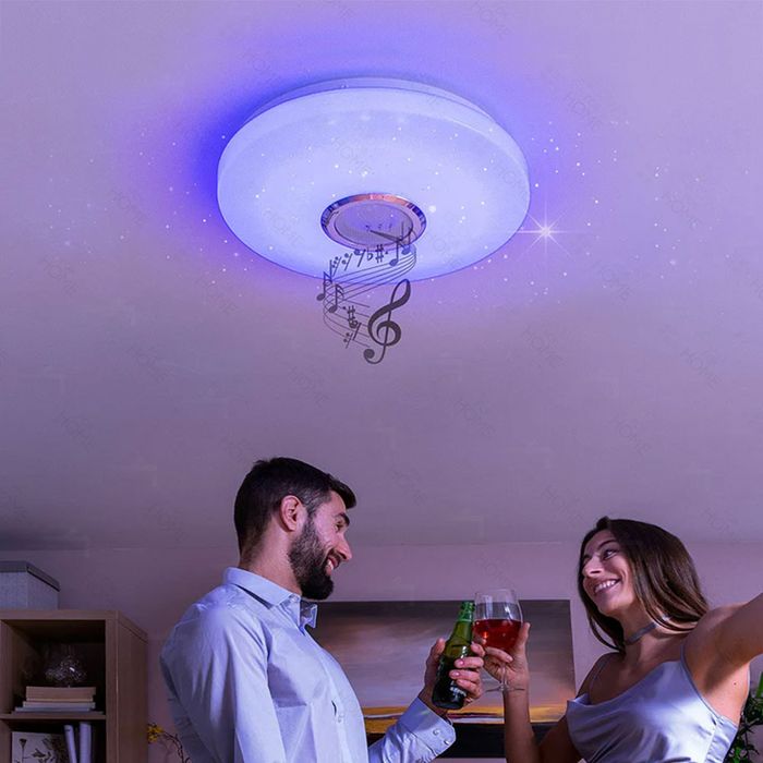 Plafoniera LED RGBW Smart, Cu Telecomanda si Aplicatie, Bluetooth