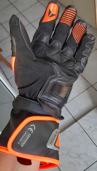 Manusi moto sport Dainese Carbon D1 Long negru/portocaliu marime L