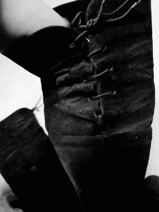 Cizme piele intoarsa lungi