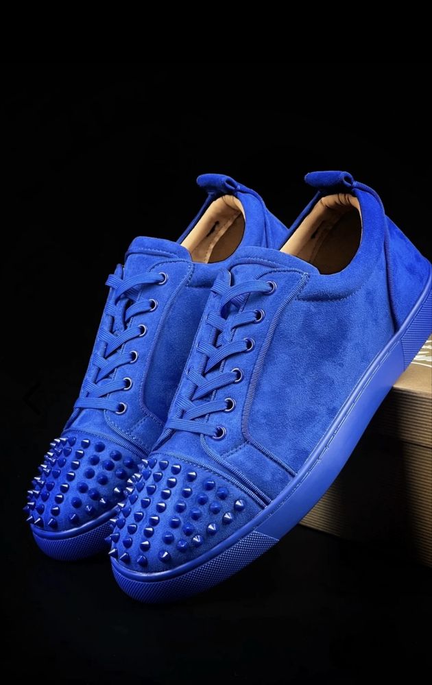Louboutin Blue Velour