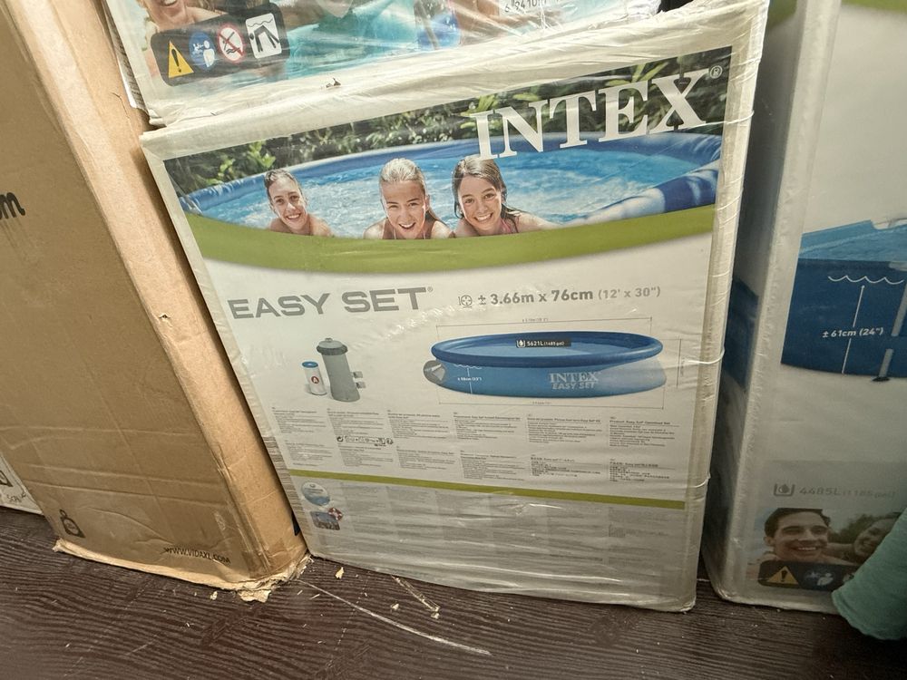 *НОВ* надуваем басейн INTEX EASY SET 366х76
