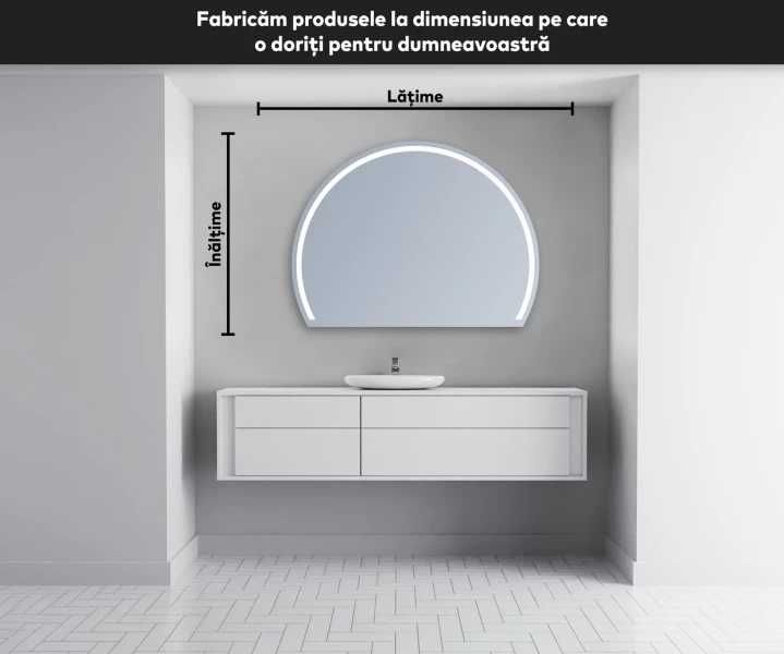Oglinda semiluna 120cm (latime) x 90cm (inaltime)