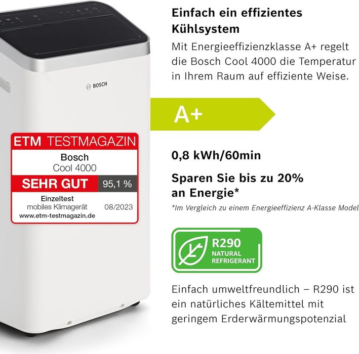 Aer conditionat mobil Bosch Cool 4000 - 3 in 1, racire, dezumidificare