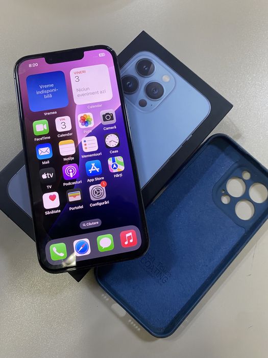 Vand iph 13-PRO 256-Gb ca nou impecabil siera blue
