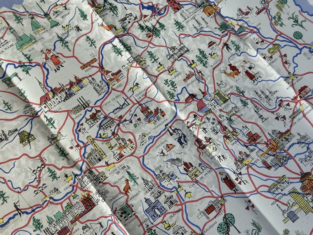 Brosura Turistica Perioada Comunista Harta Influente Traditionale Rar