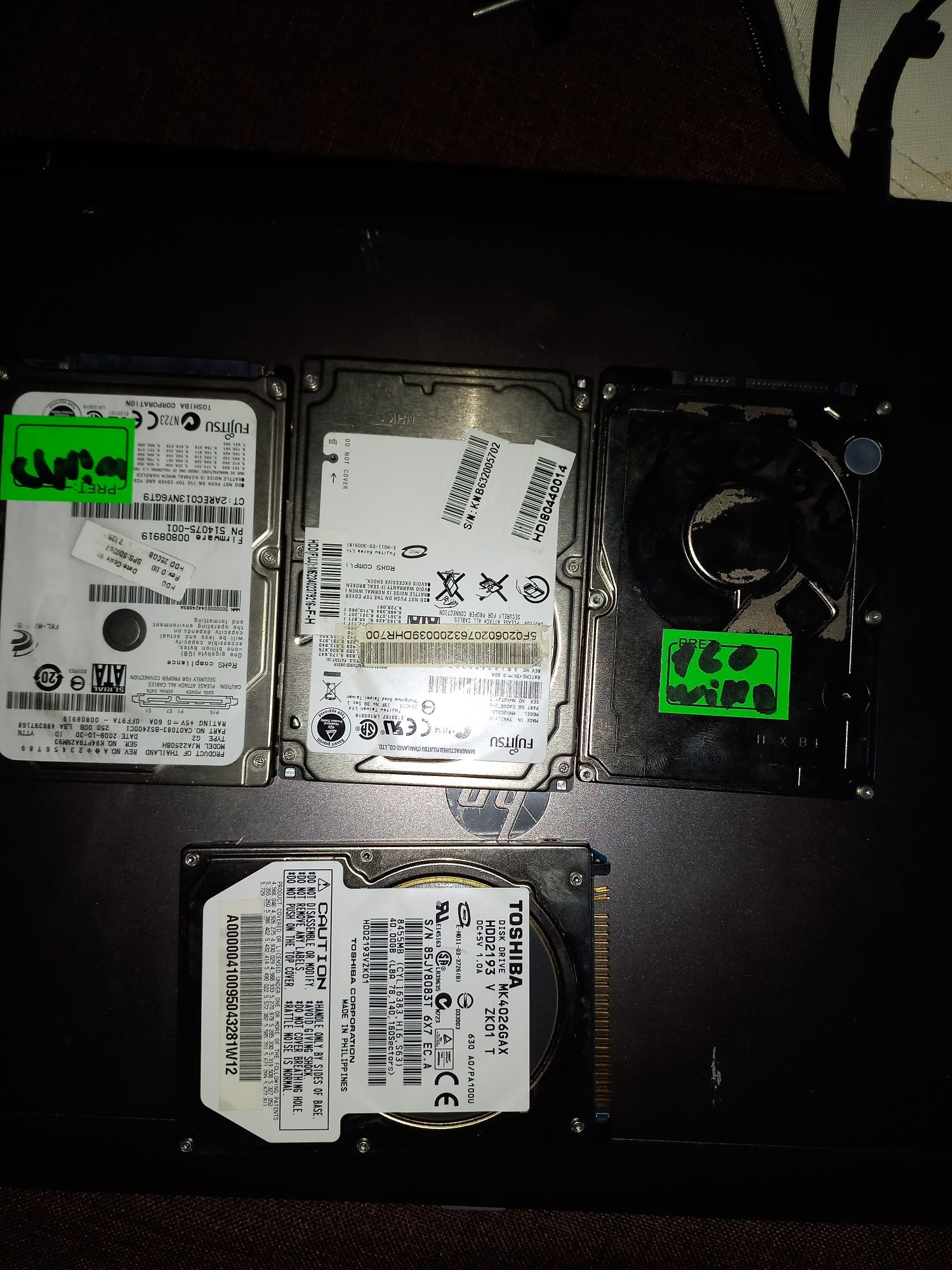 Harduri sata laptop 250gb,160,80