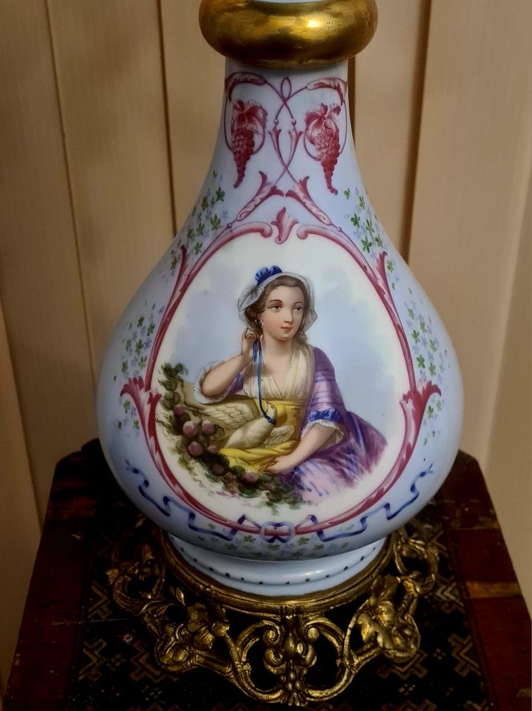 Sèvres Porcelain Fransoa linke Настолна лампа от 19-ти век.