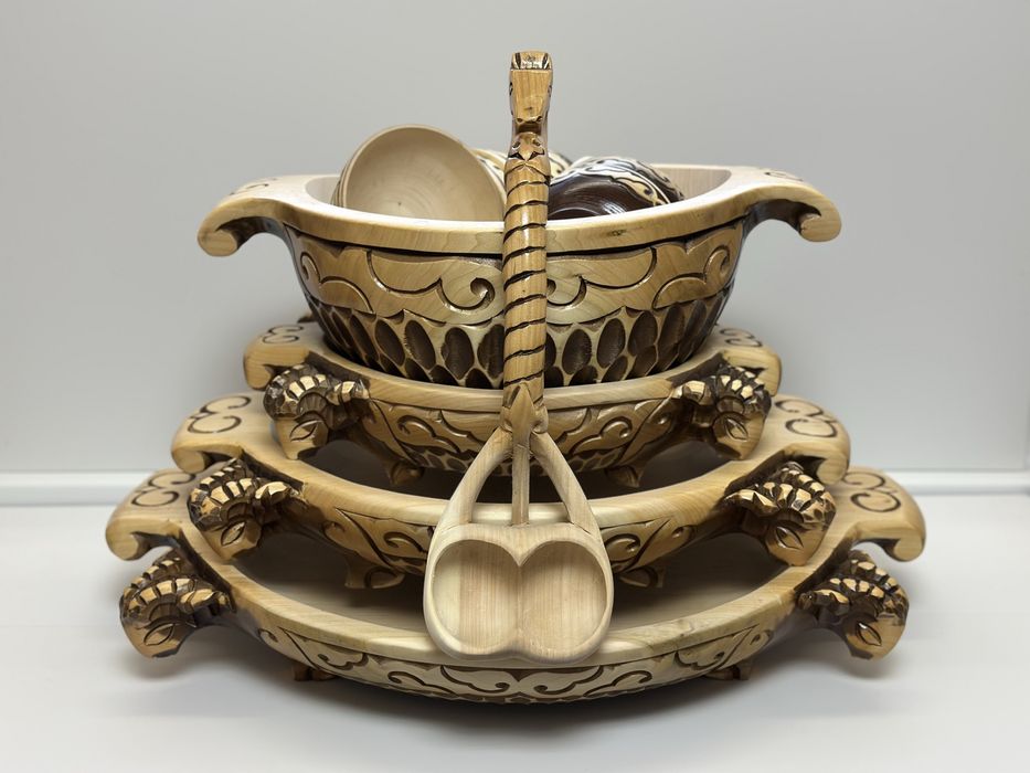 Астау VIP - набор национальной посуды из дерева