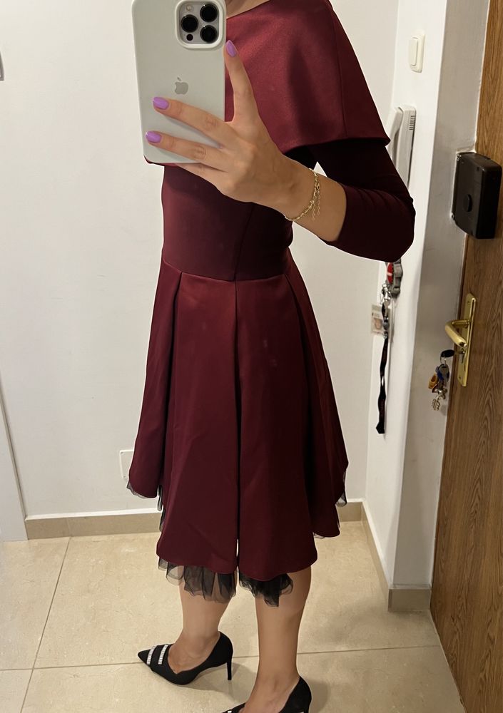 Rochie de seara visinie/burgundy