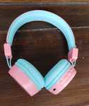 Casti audio wireless copii New Bee, Bluetooth 5.0, roz