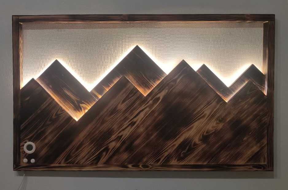 Ночник светильник картина из дерева