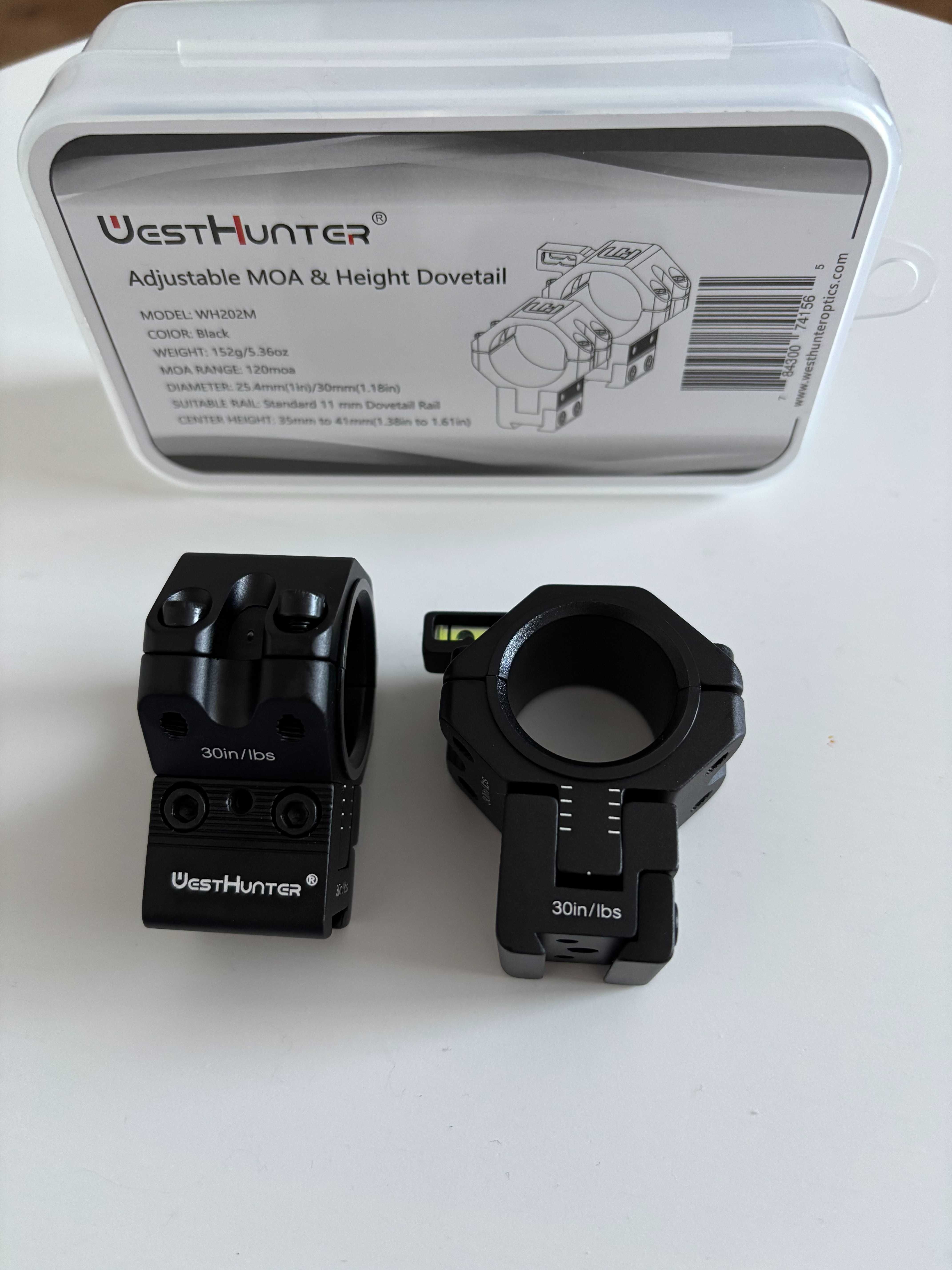 Inele Prindere Westhunter Reglabile pe MOA și Înălțime (30MM) Dovetail