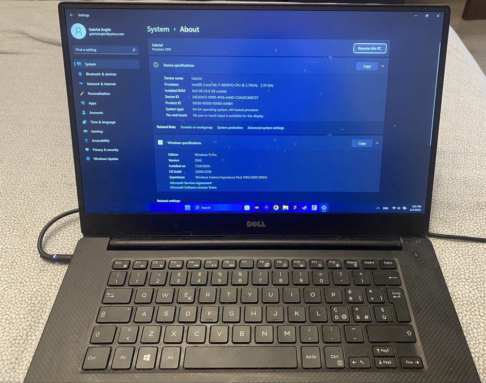 Laptop Dell Precision 5510; Laptop Asus F552L