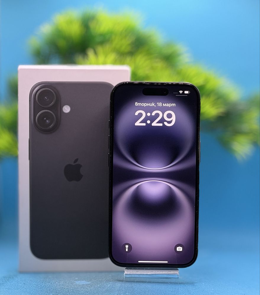 ГАРАНЦИОНЕН!!! Apple iPhone 16, 128GB, 5G, Black