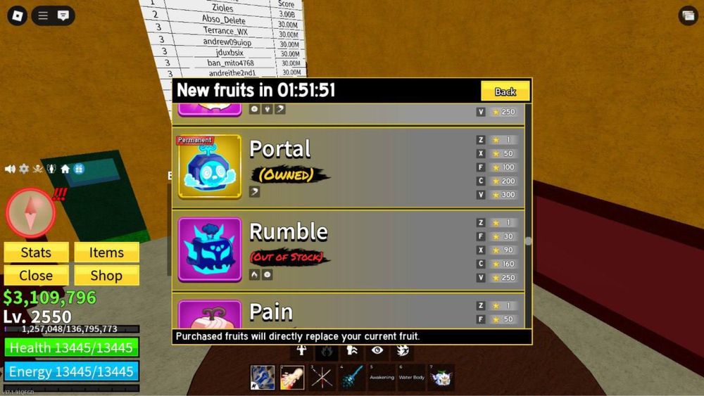 топовый аккаунт Blox Fruit