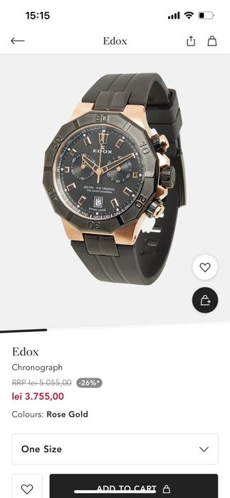 Ceas edox  delfin nou la cutie