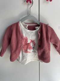 Set Cardigan+bluza NEXT 0-3 luni